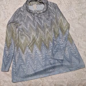 Women's Chico's long sleeve cowl neck size 0